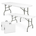 Set of 2 White 6 FT Folding Plastic Table A355