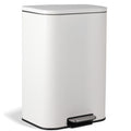 13.2 Gallon White Stainless Steel Step Trash Can I30528