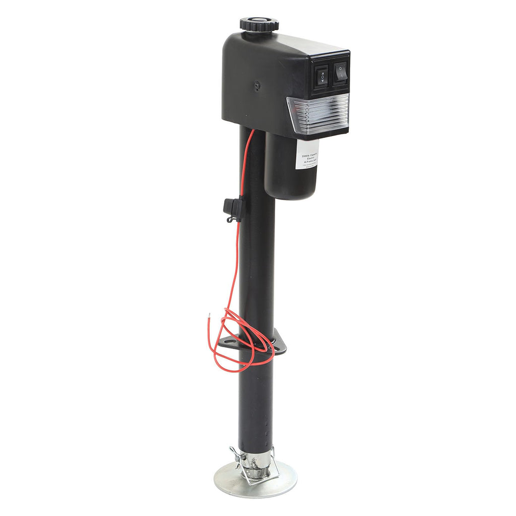 3500lbs 12V Electric Trailer Jack with Manual Crank Q407