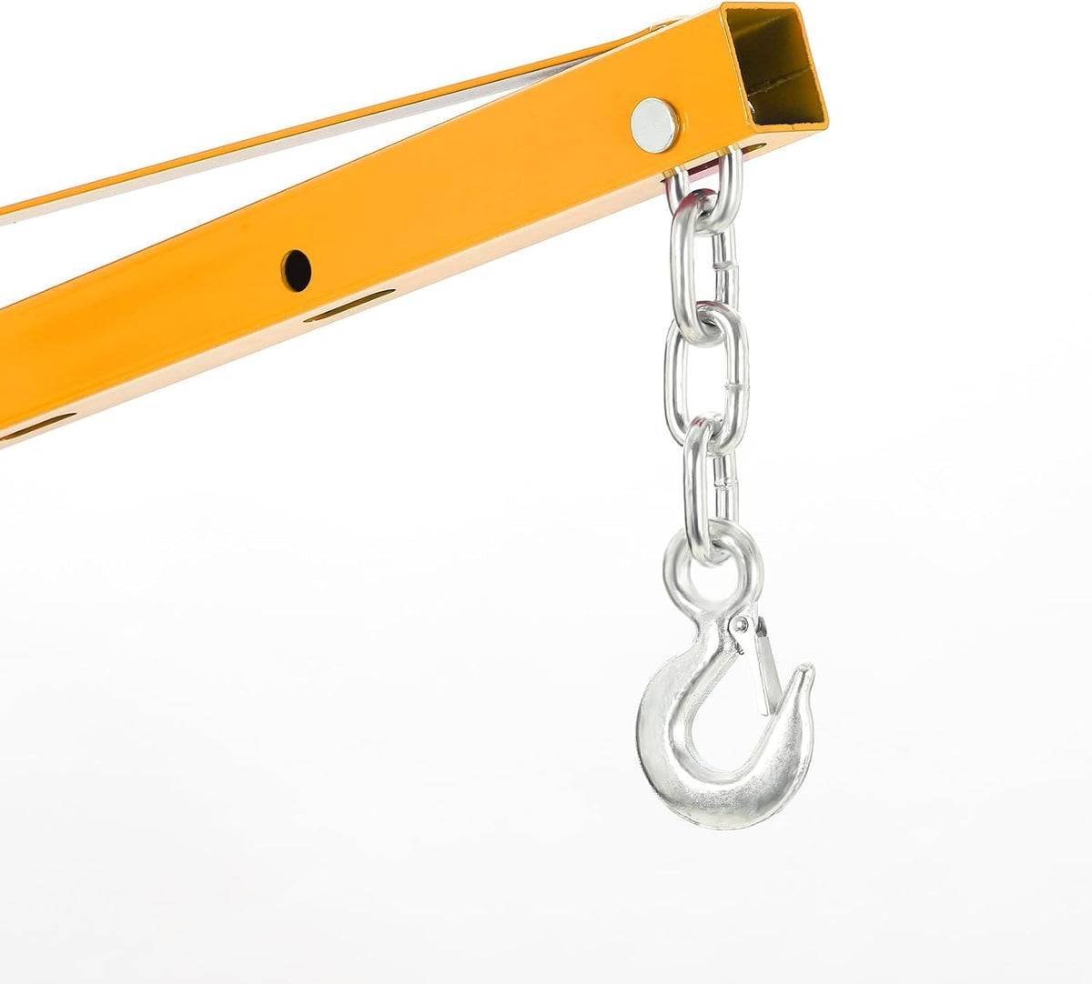 Hydraulic Hitch Mounted Pickup Truck Crane, 1000 Lbs Capacity, 360° Swivel, Yellow L8884