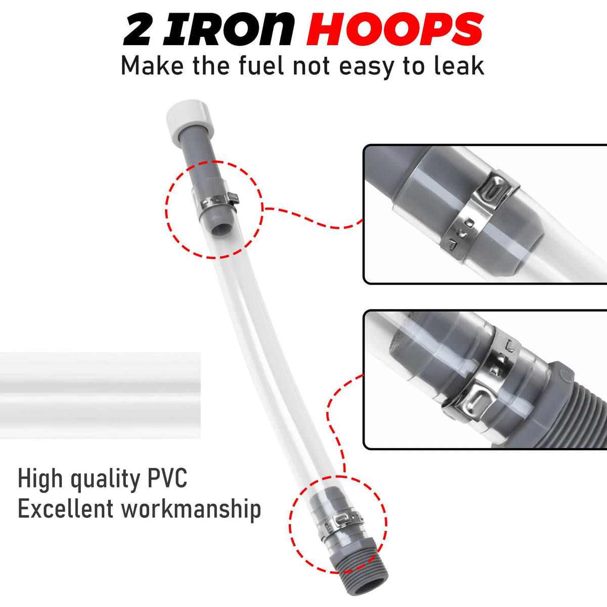 2 PCS 5 Gal Gas Can Hose T9653