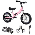 2 in 1 Balance Bike with Pedal Kit, Training Wheels, Brakes E32163