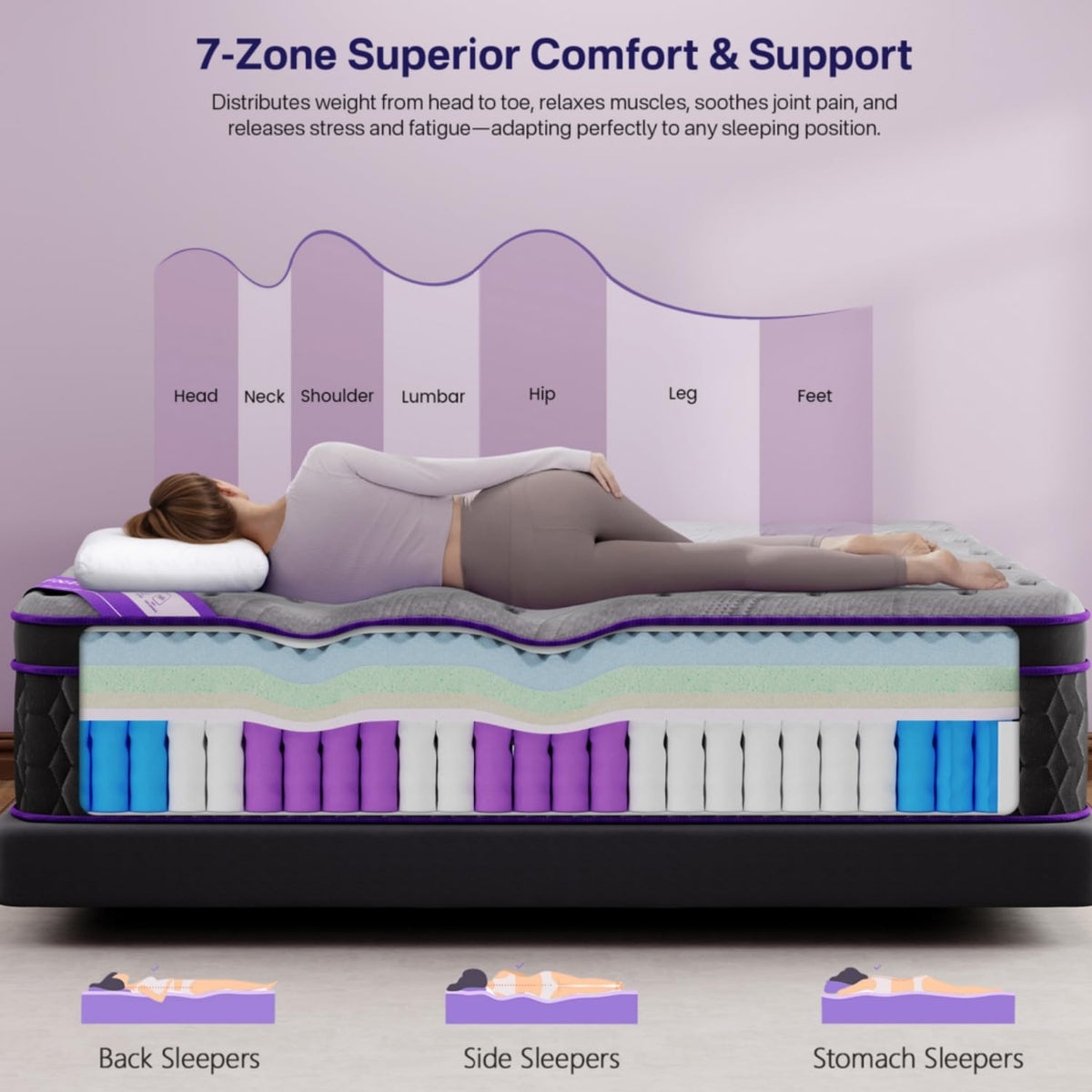 12 Inch Full Size Hybrid Mattress Z6883