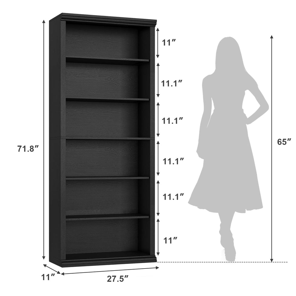 Black Tall Bookshelf B5413