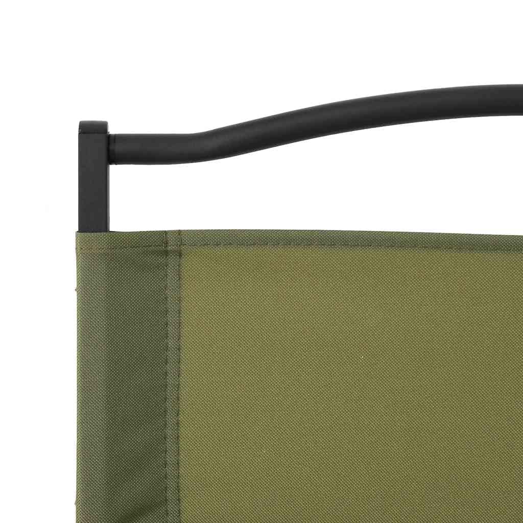 Camping Chairs 2 pcs Green Oxford Fabric Folding C36446
