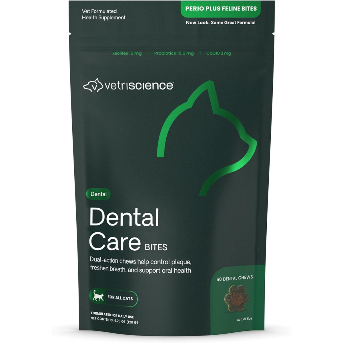 Chicken Dental Care Chews for Cats, 60 Count R909564