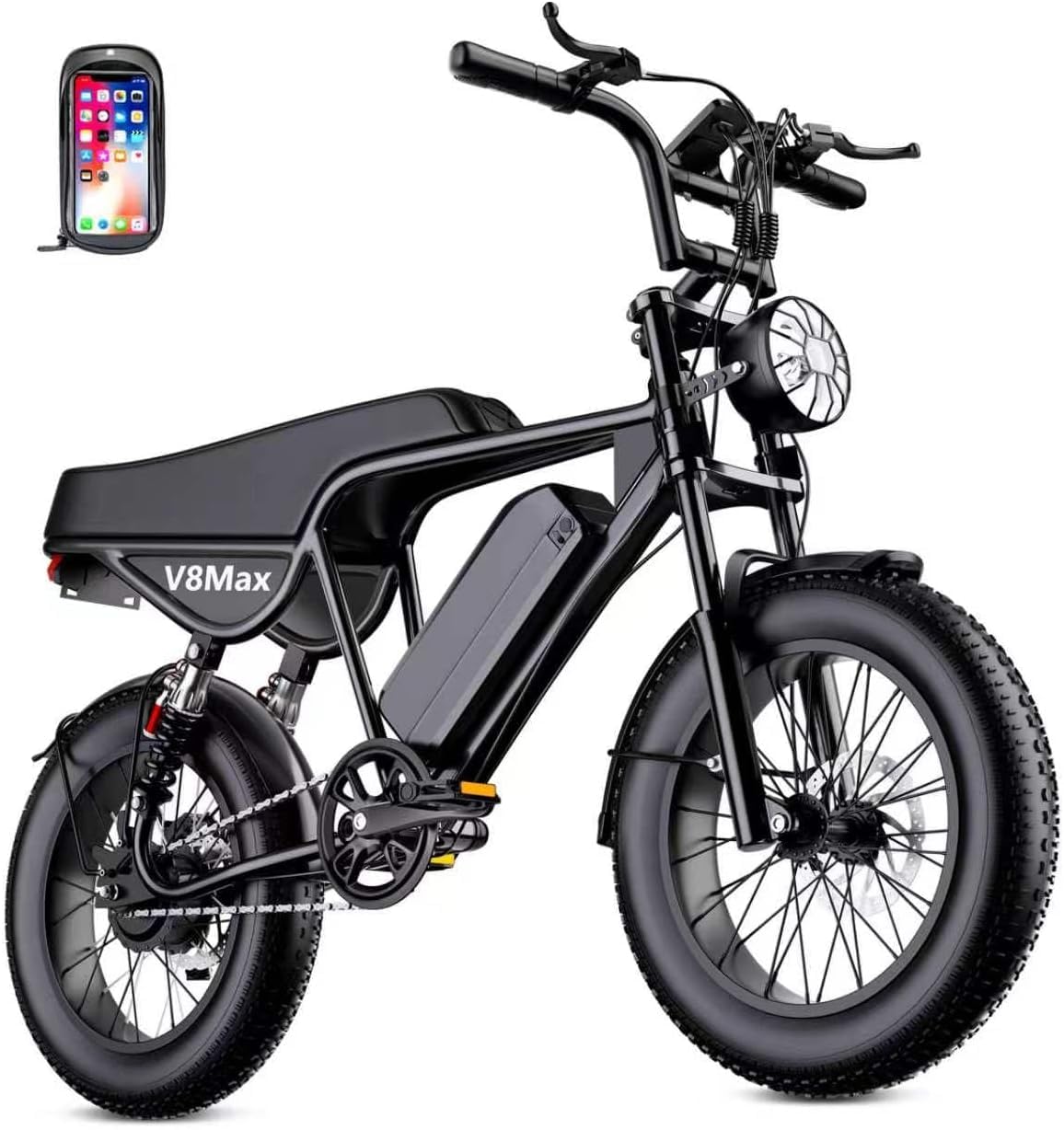 Electric Dirt Bike for Adults, 16"/20" x 4.0 Fat-Tire All-Terrain Ebike X1198