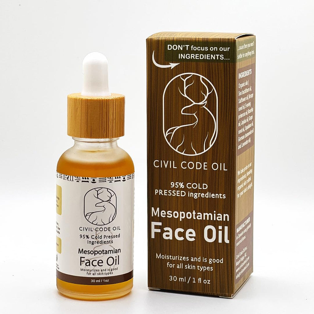 Organic Anti Aging Facial Oil with Sea Buckthorn, Jojoba, Squalane & Lavender 1oz U8693