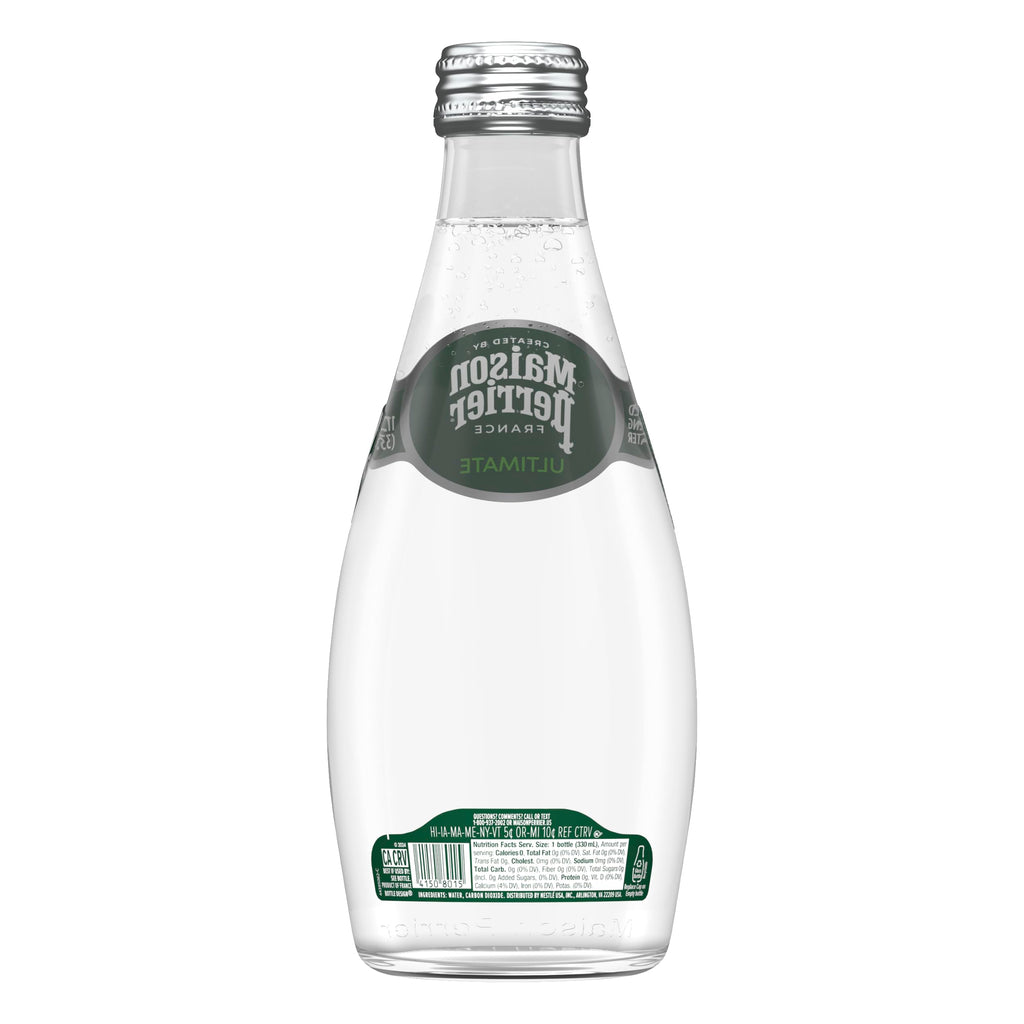 Unflavored Sparkling Water 4 Pack Glass Bottle 11.15 fl oz U717