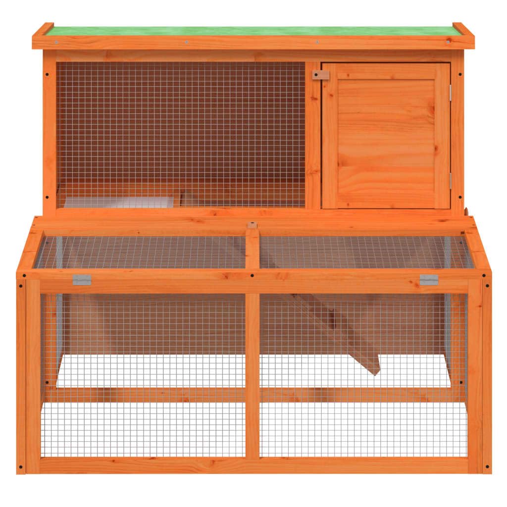 Wooden Rabbit Hutch 2-Tier Small Animal Cage G8029