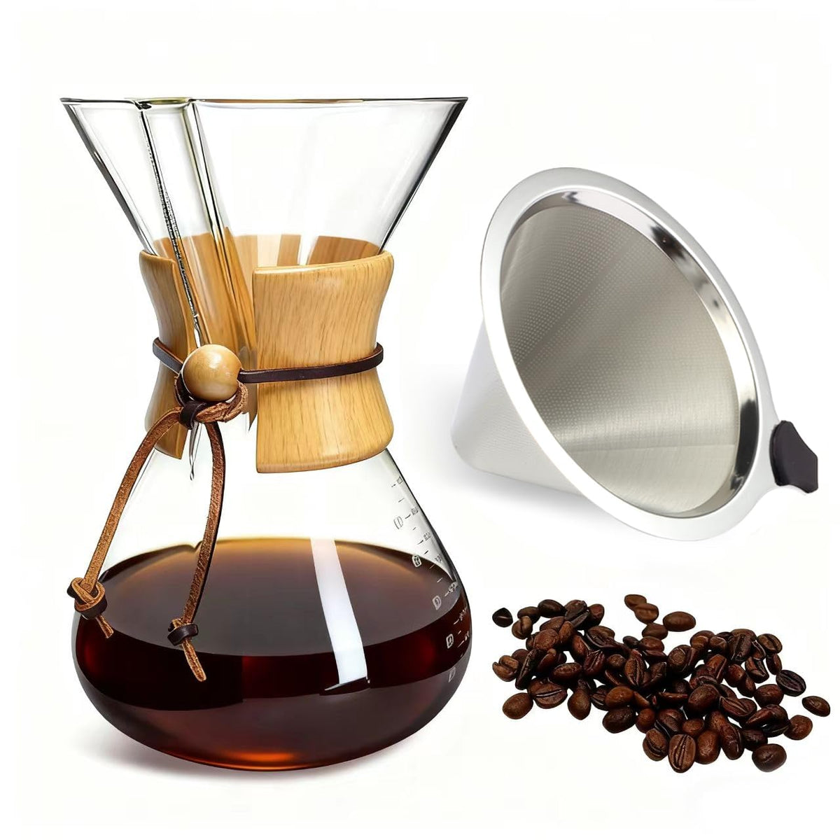 Glass 10 Cup Coffee Pour Over Set F90111