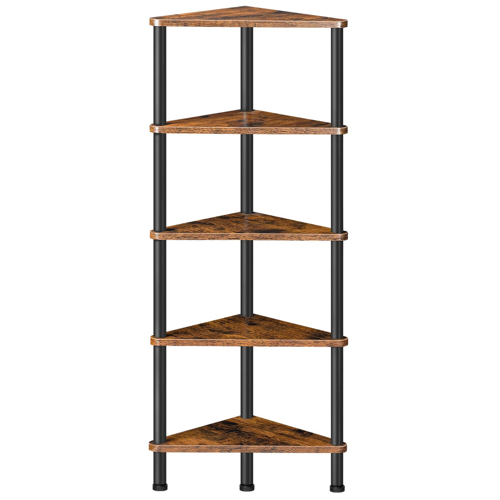 5-Tier Corner Bookshelf with Metal Frame M611