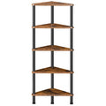5-Tier Corner Bookshelf with Metal Frame M611
