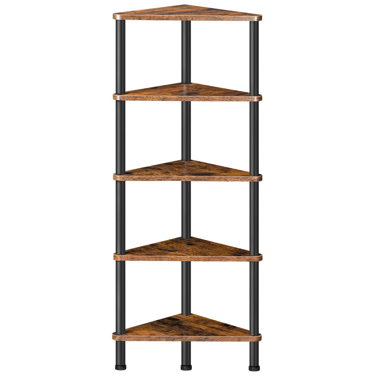 5-Tier Corner Bookshelf with Metal Frame M611