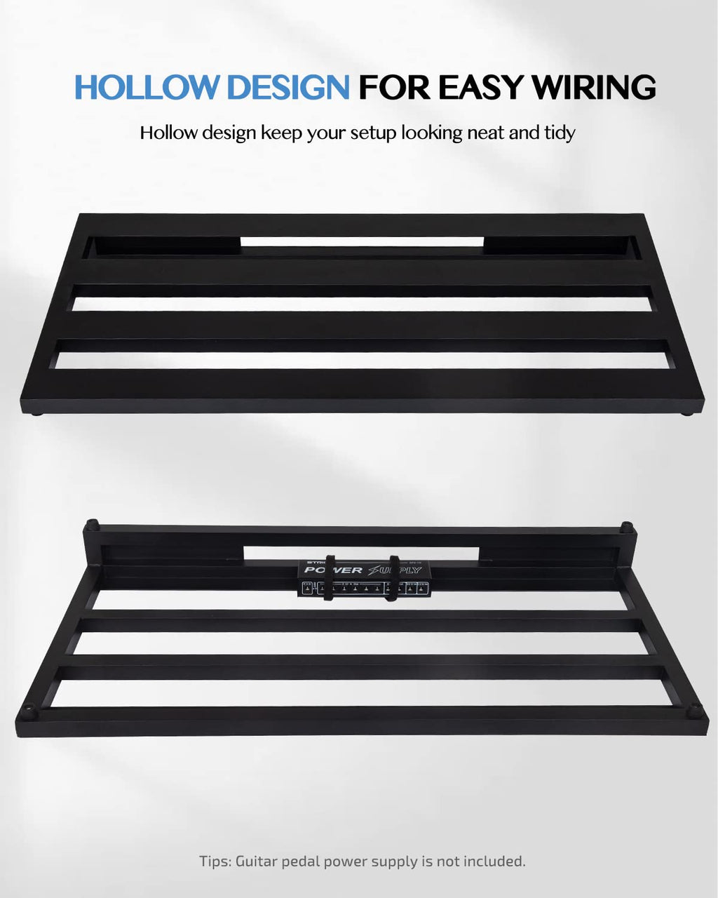 Aluminum Alloy Lightweight 28'' x 13.78'' Extra Large Guitar Pedal Board with Carry Bag G996