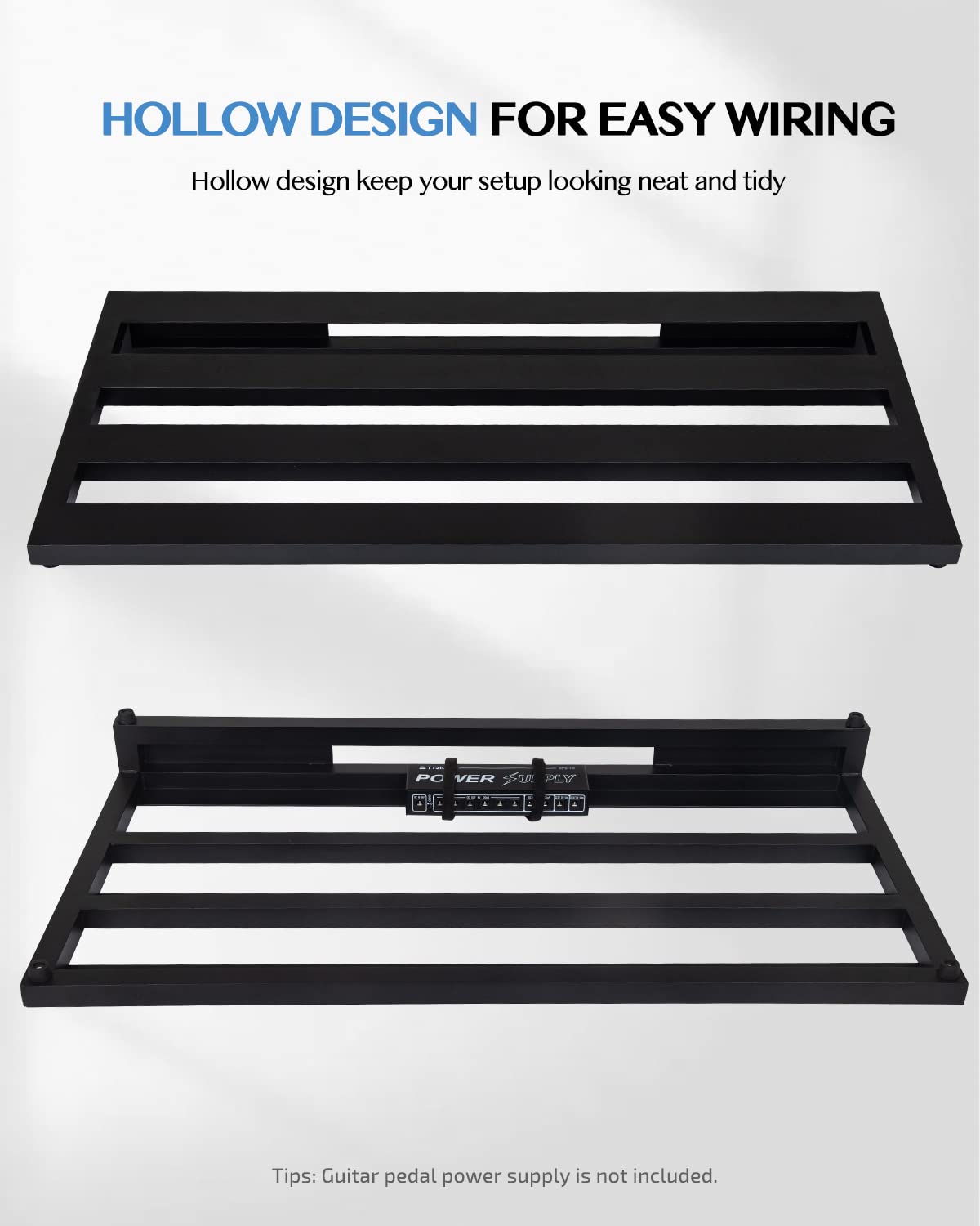 Aluminum Alloy Lightweight 28'' x 13.78'' Extra Large Guitar Pedal Board with Carry Bag G996