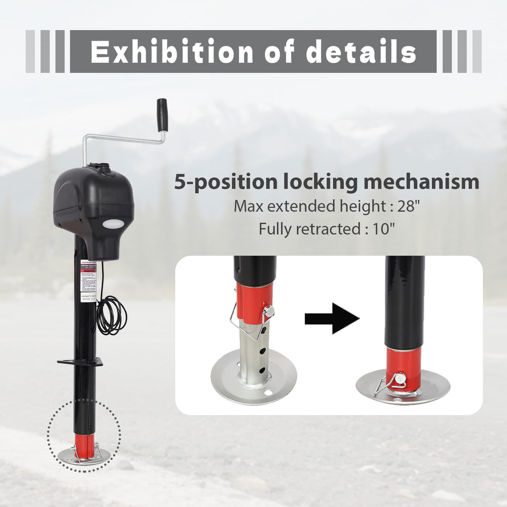 Electric Power Tongue Jack 3500lbs 12V DC F43339