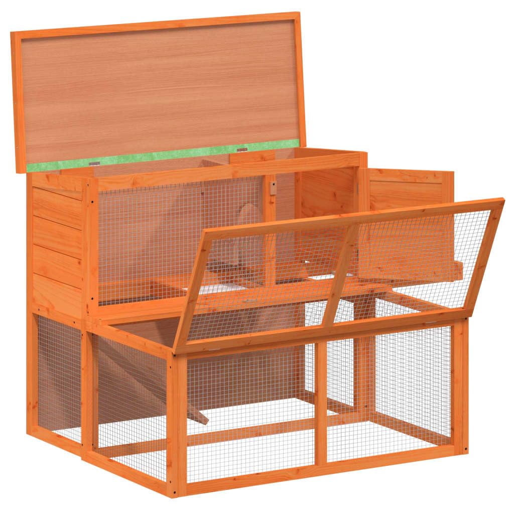 Wooden Rabbit Hutch 2-Tier Small Animal Cage G8029