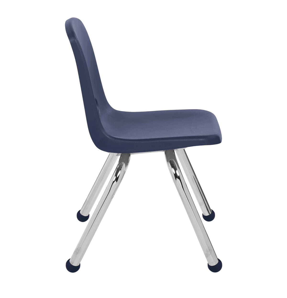 12" School Stack Chair with Ball Glides, Navy, 6-Pack A19300
