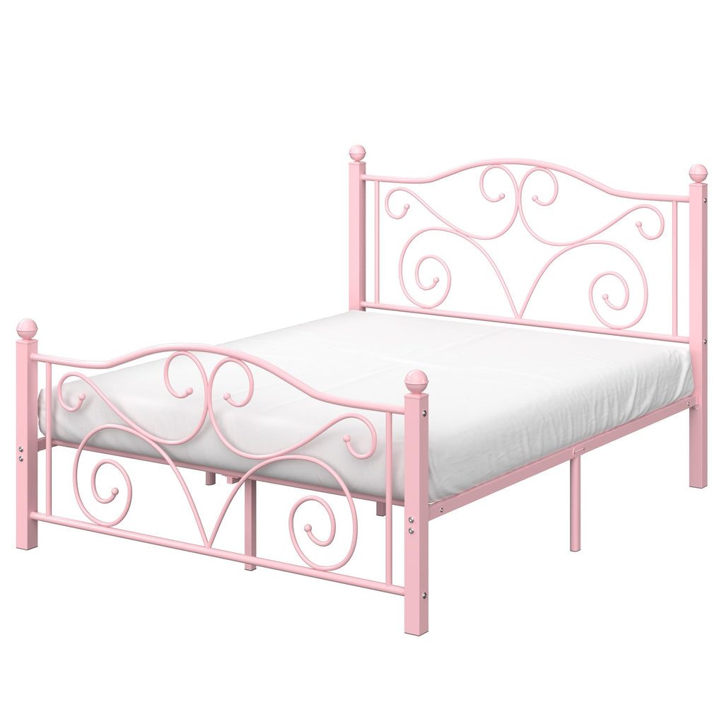 Full Size Metal Bed Frame with Headboard and Footboard M85143