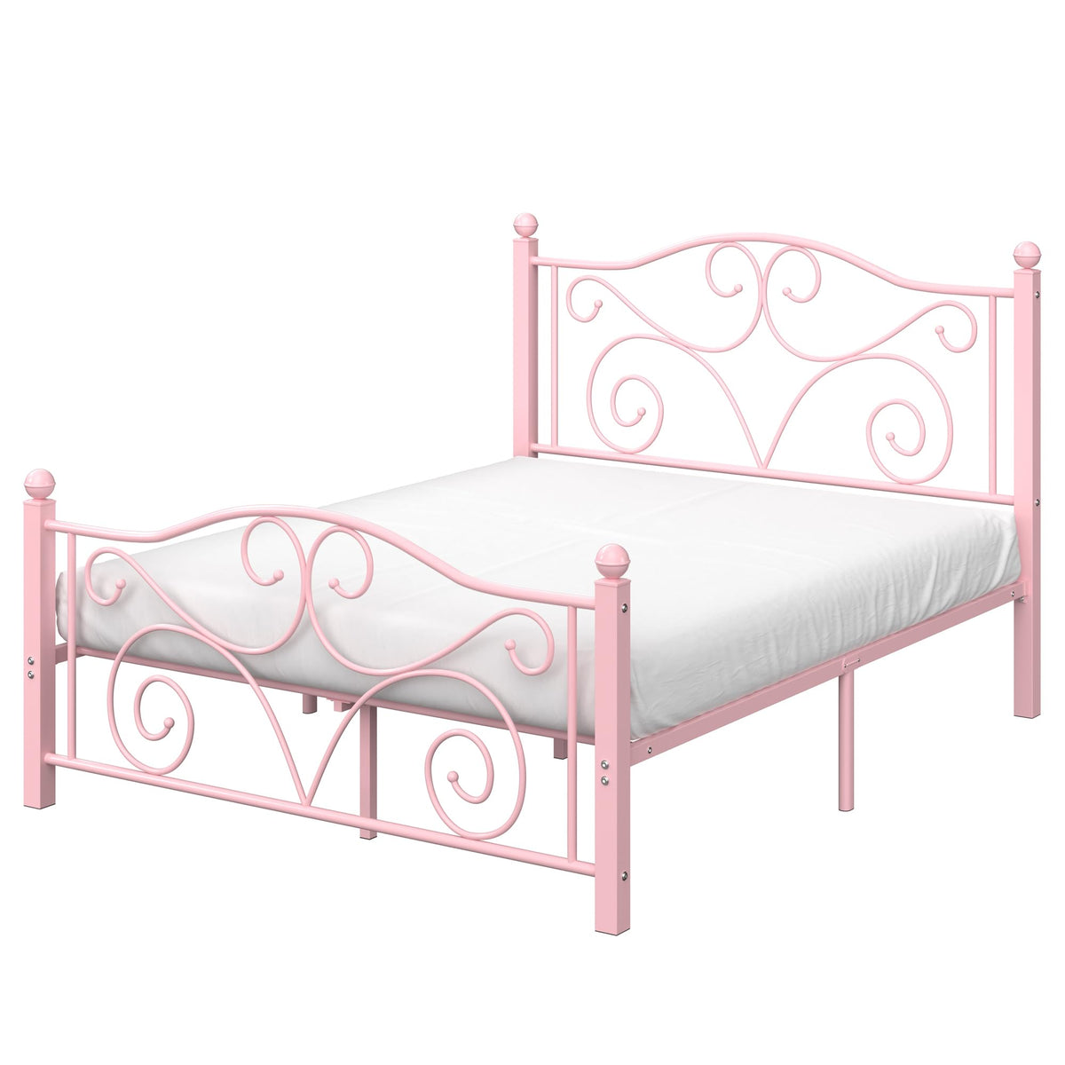 Full Size Metal Bed Frame with Headboard and Footboard M85143