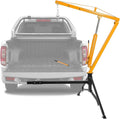 Hydraulic Hitch Mounted Pickup Truck Crane, 1000 Lbs Capacity, 360° Swivel, Yellow L8884