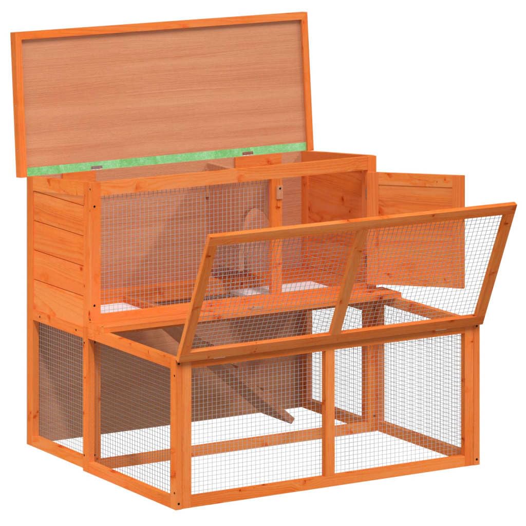Wooden Rabbit Hutch 2-Tier Small Animal Cage G8029