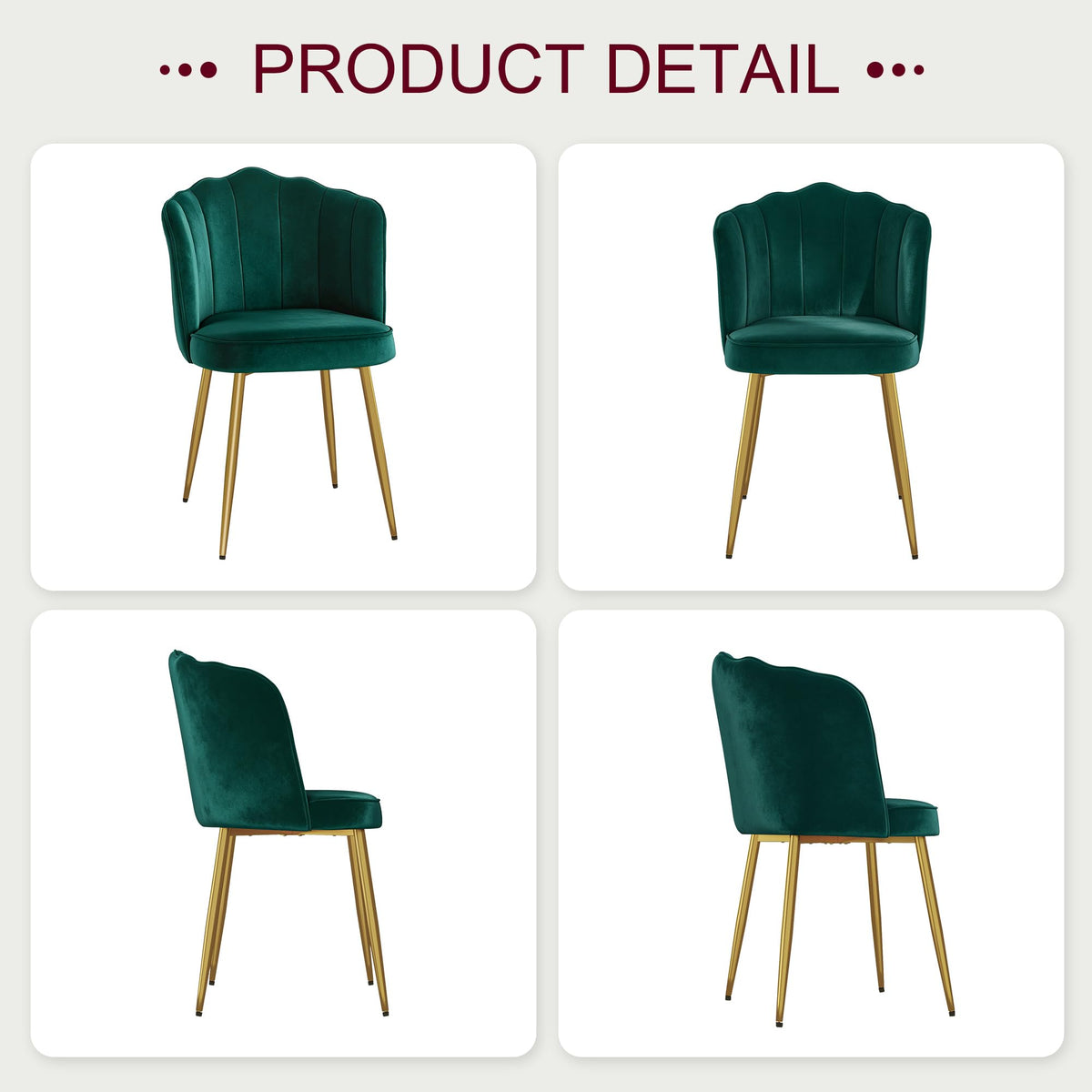 Velvet Dining Chairs Set of 2 Green S364526