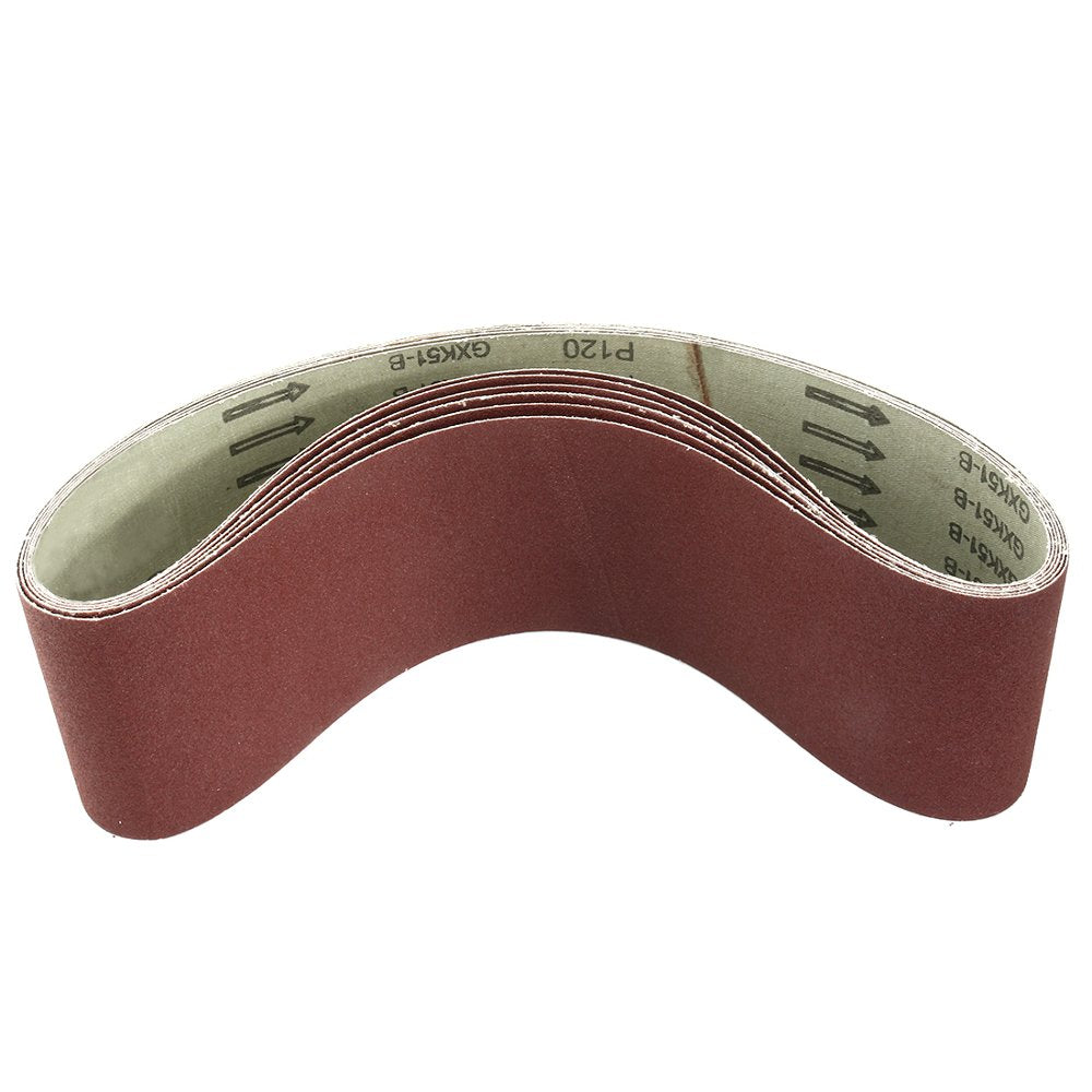 4 Inch x 36 Inch Sanding Belts, 5 Pack Aluminum Oxide C88809