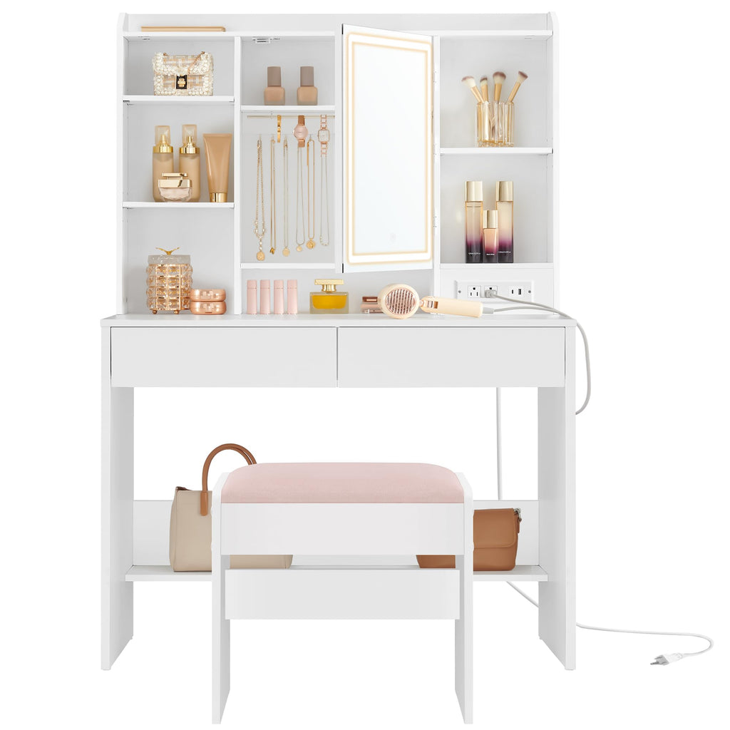 Vanity Desk with Mirror and Lights P652