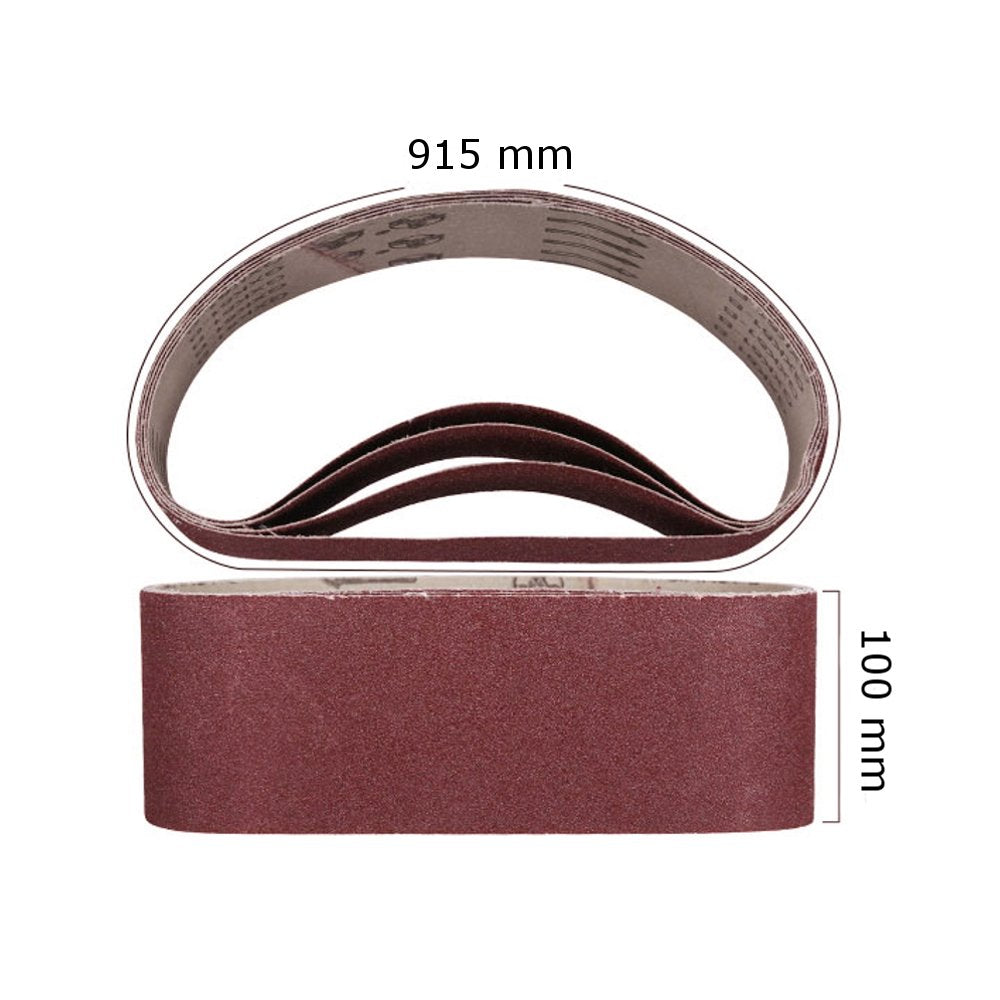4 Inch x 36 Inch Sanding Belts, 5 Pack Aluminum Oxide C88809