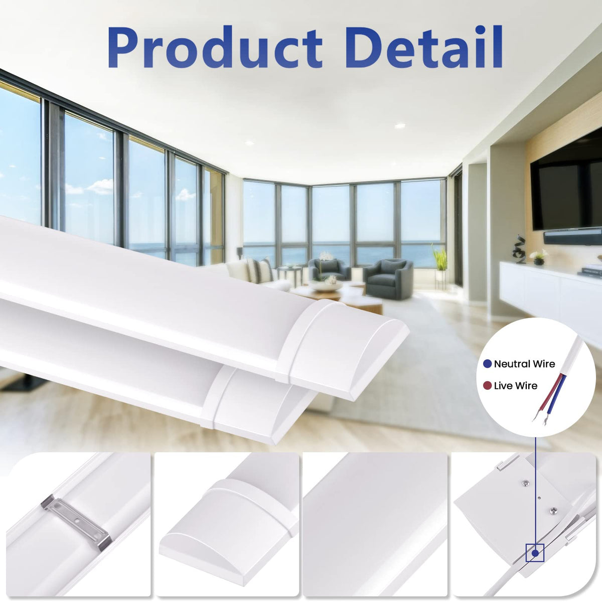 20W 2ft LED Tube Light 1500lm 3000K Neutral White S60785