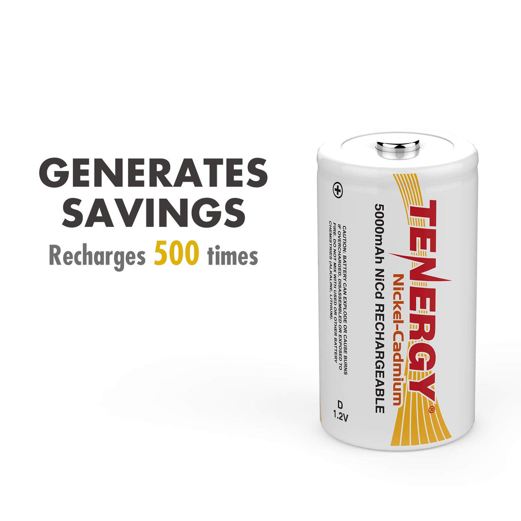 Rechargeable NiCd D Batteries and LCD Smart Charger N177