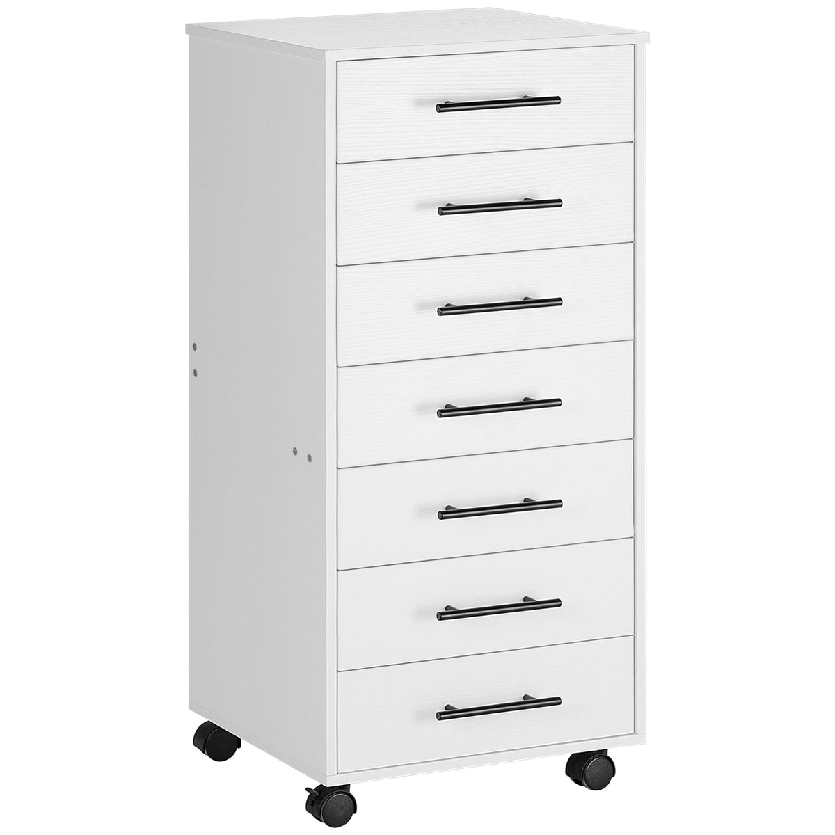 White 7 Drawer Wood File Cabinet Z1631