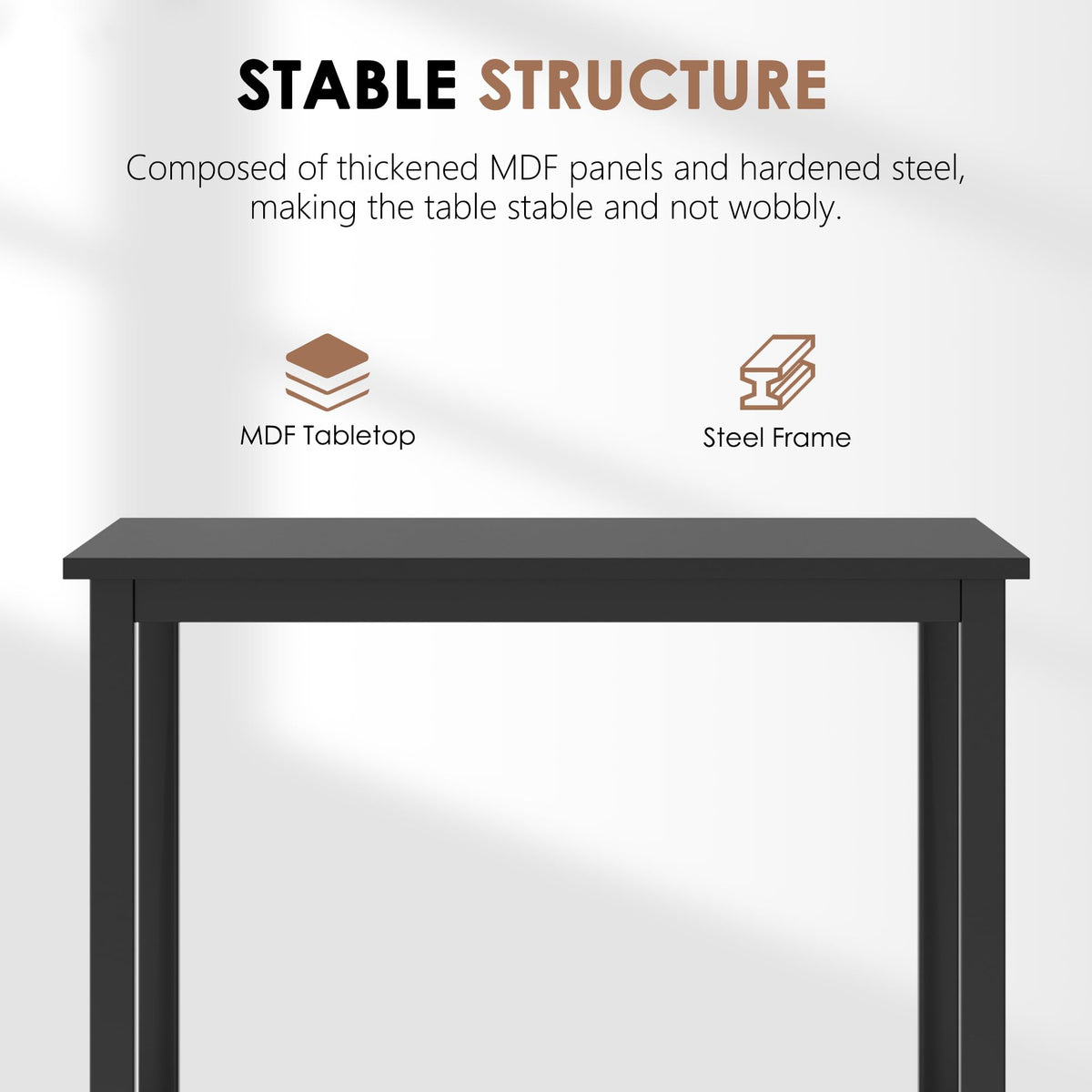 Small Square Dining Table 31.5inch Black J520