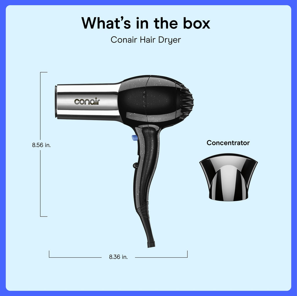 1875W Full Size Ionic Hair Dryer with Concentrator Attachment M159