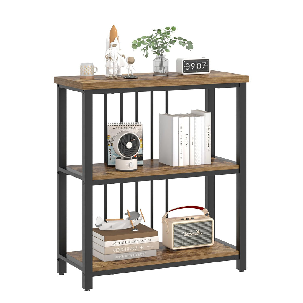 3 Tier Wood and Metal Bookshelf X257016