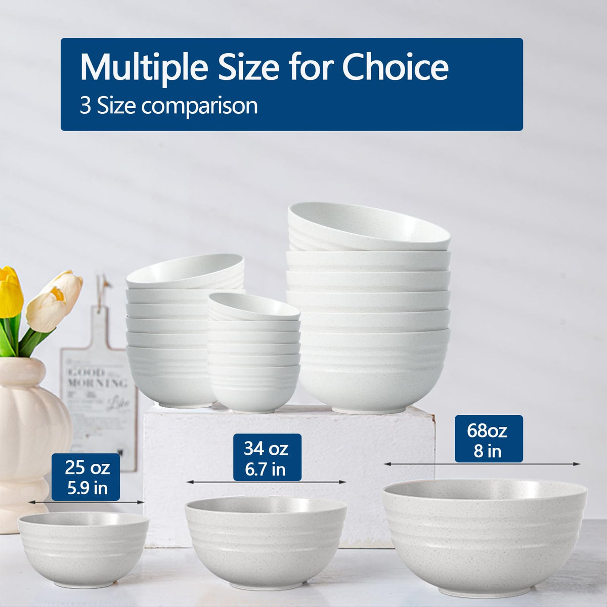 34 Oz BPA-Free Soup Bowls Set of 6 P2887