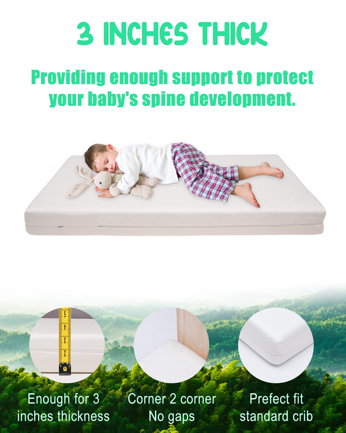 Mini Crib Mattress with Waterproof Bamboo Cover Z492249