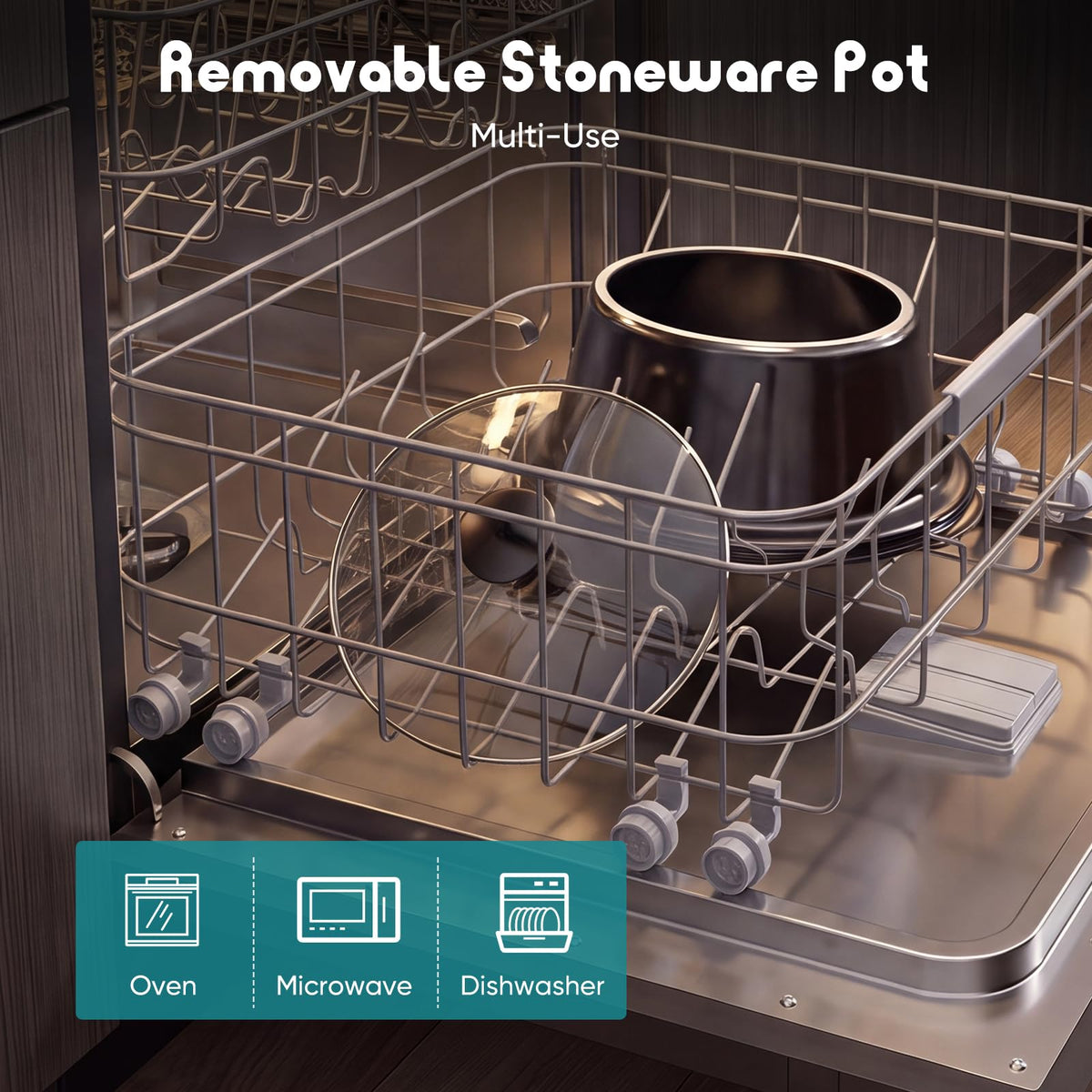8 Quart Programmable Ceramic Nonstick Slow Cooker S9143