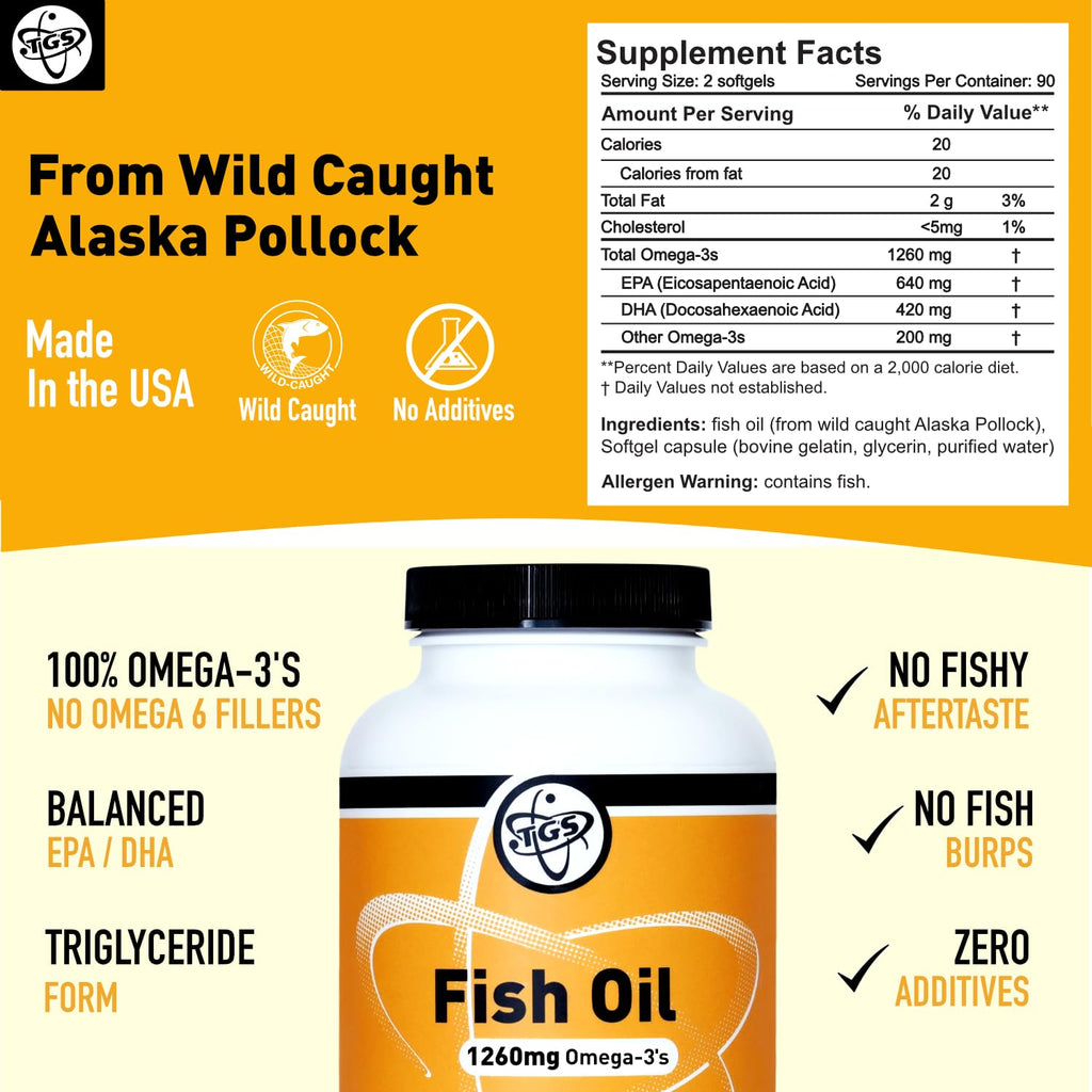 Omega 3 Fish Oil 1260mg 180 Capsules R21154