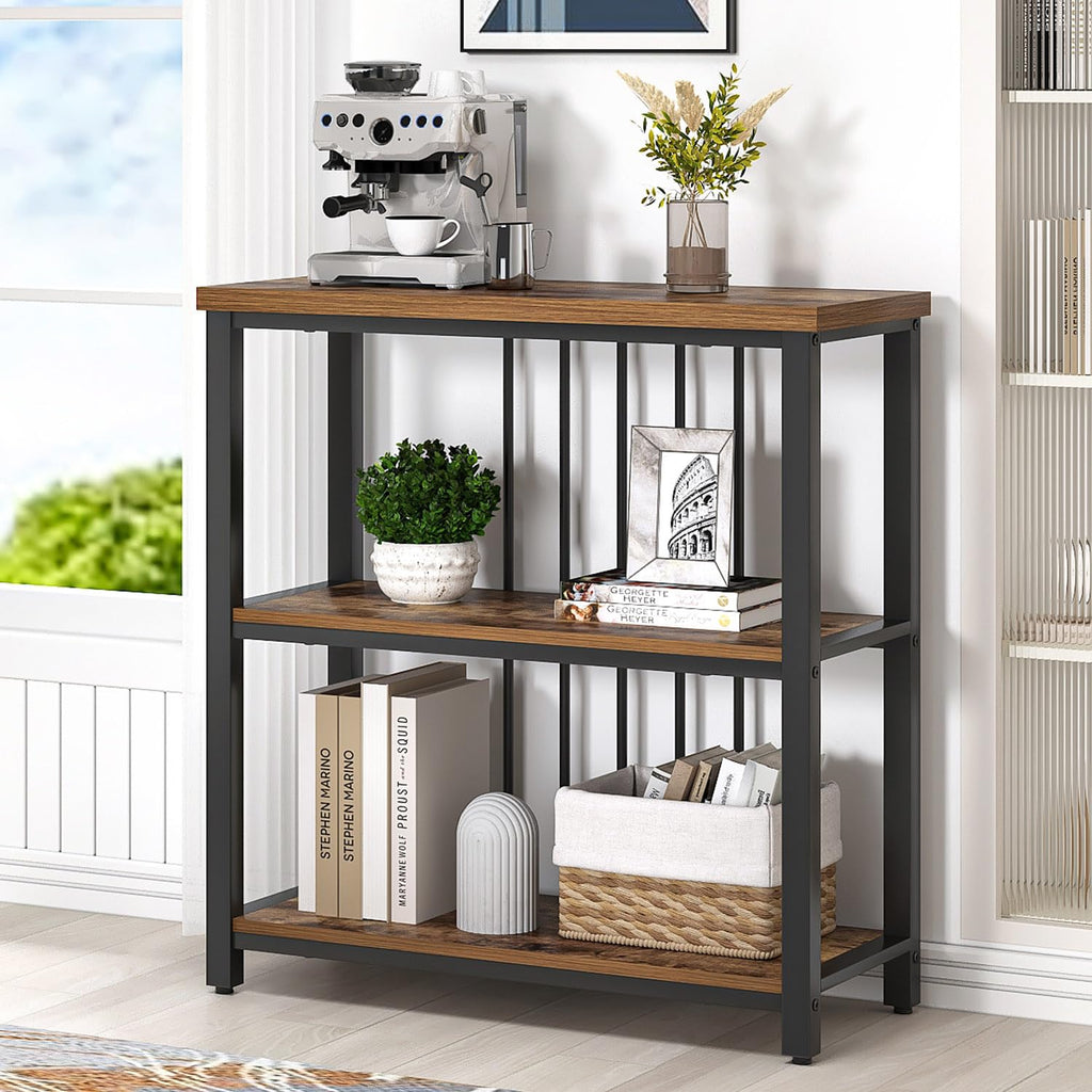 3 Tier Wood and Metal Bookshelf X257016