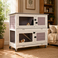 Two-Tier Guinea Pig Cage Rabbit Hutch with Ramp L748