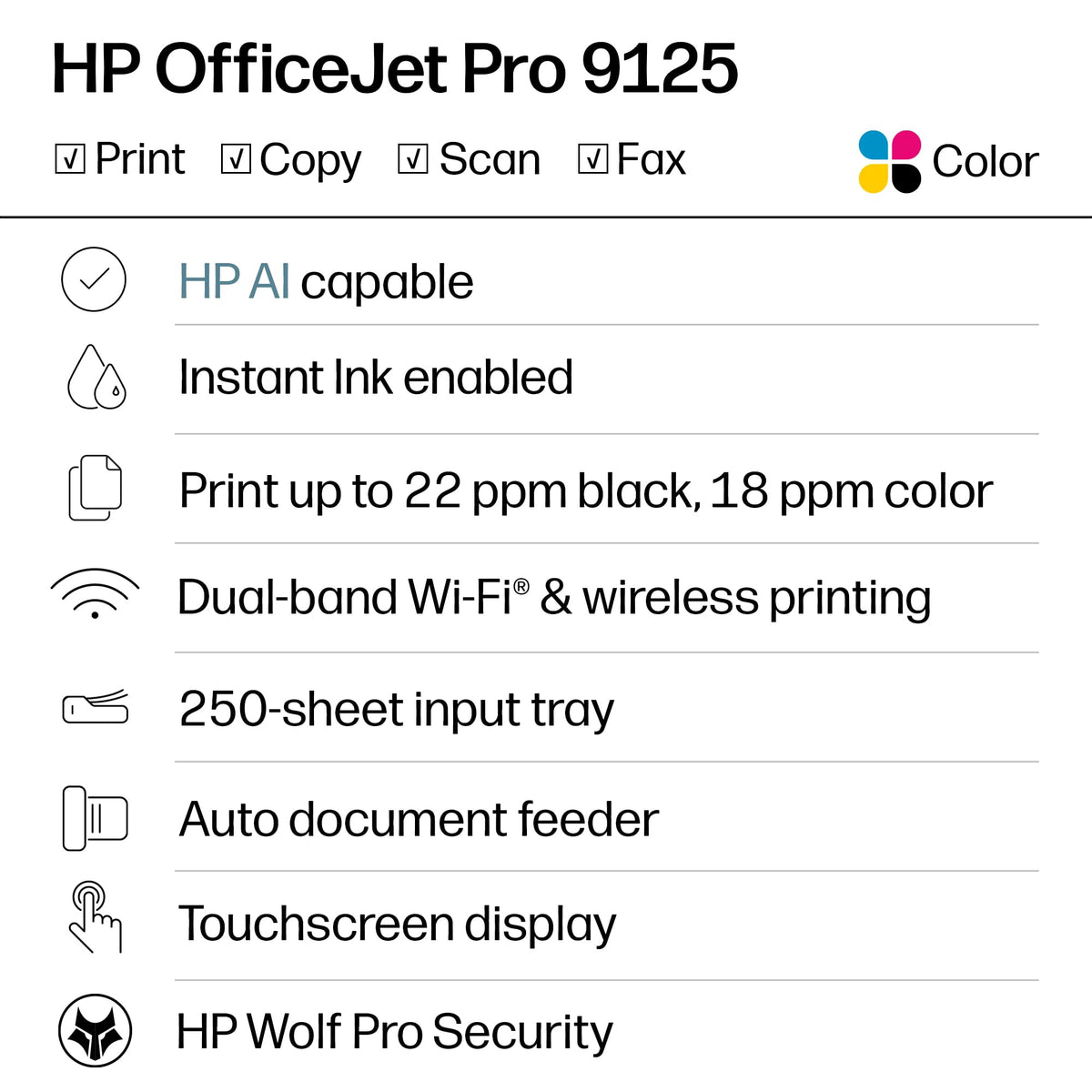 Wireless All-in-One Color Inkjet Printer X4963
