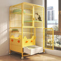 4-Tier Metal Wire Cat Cage with Litter Box and Hammock N9278