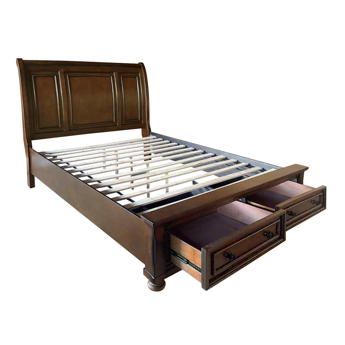 California King Platform Bed Frame with Storage Drawers X2280