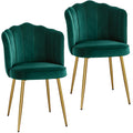 Velvet Dining Chairs Set of 2 Green S364526