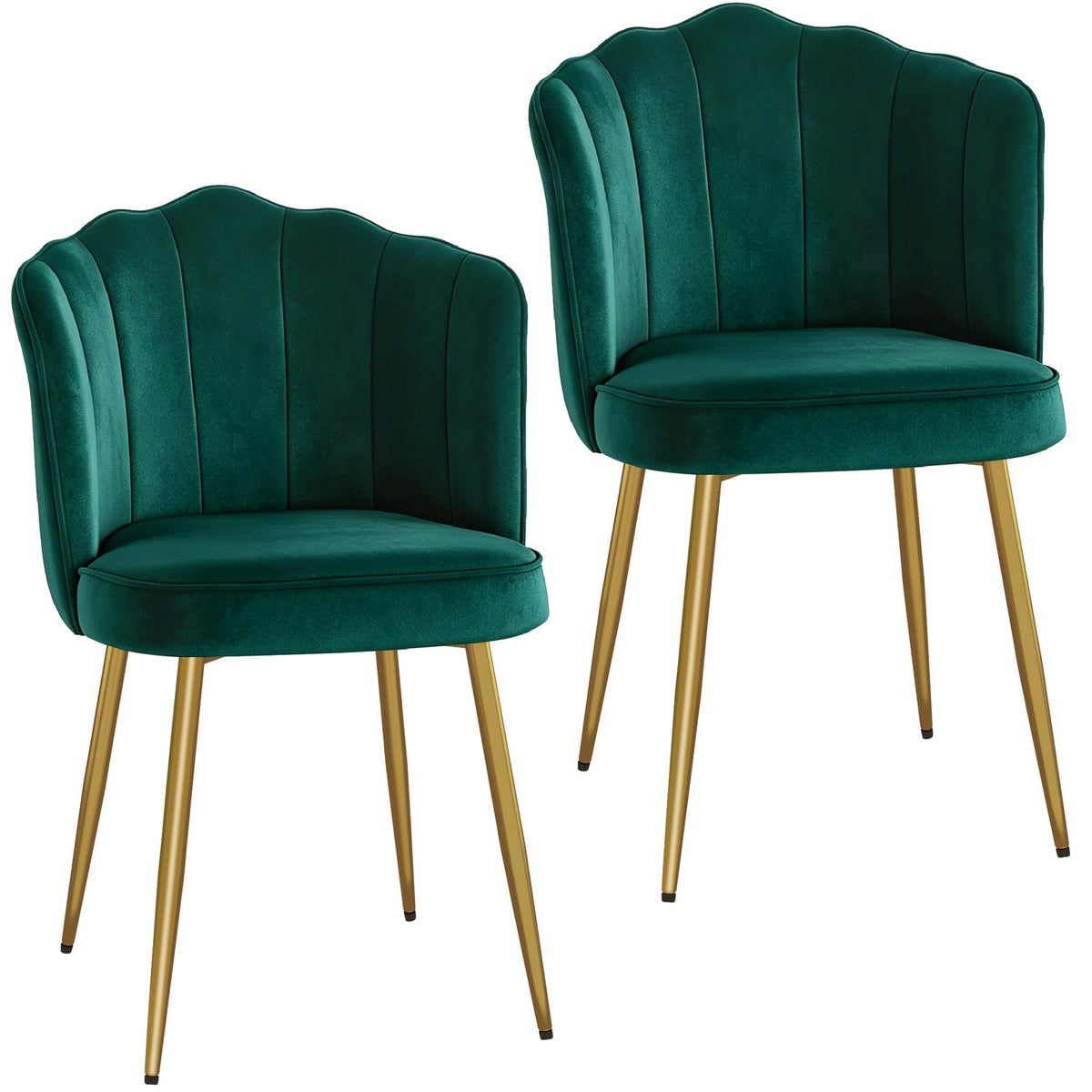 Velvet Dining Chairs Set of 2 Green S364526