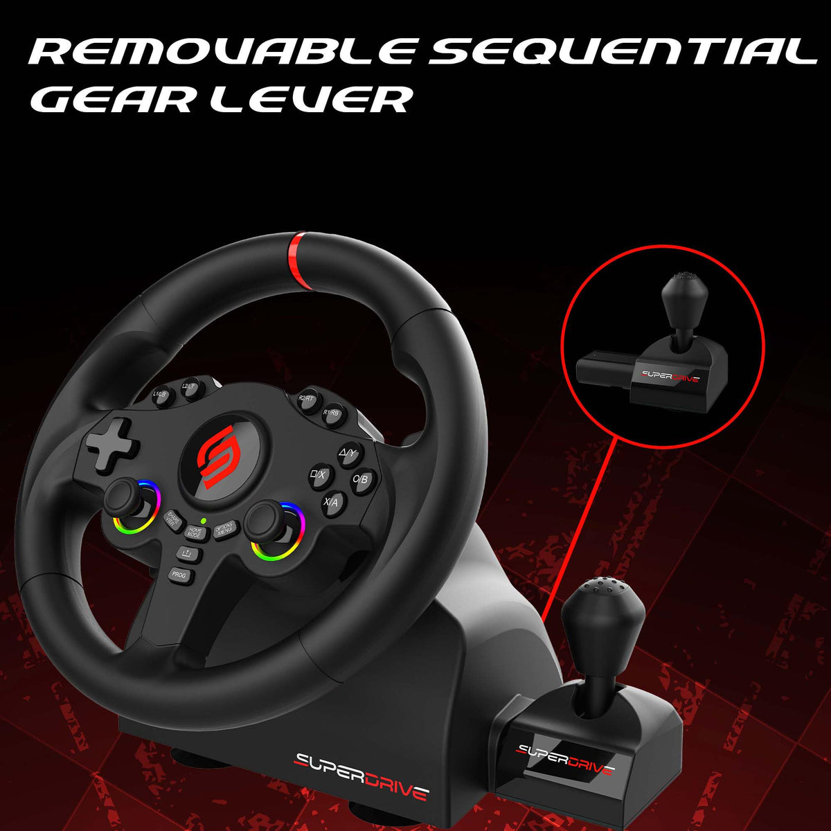 RGB Gaming Steering Wheel U21281