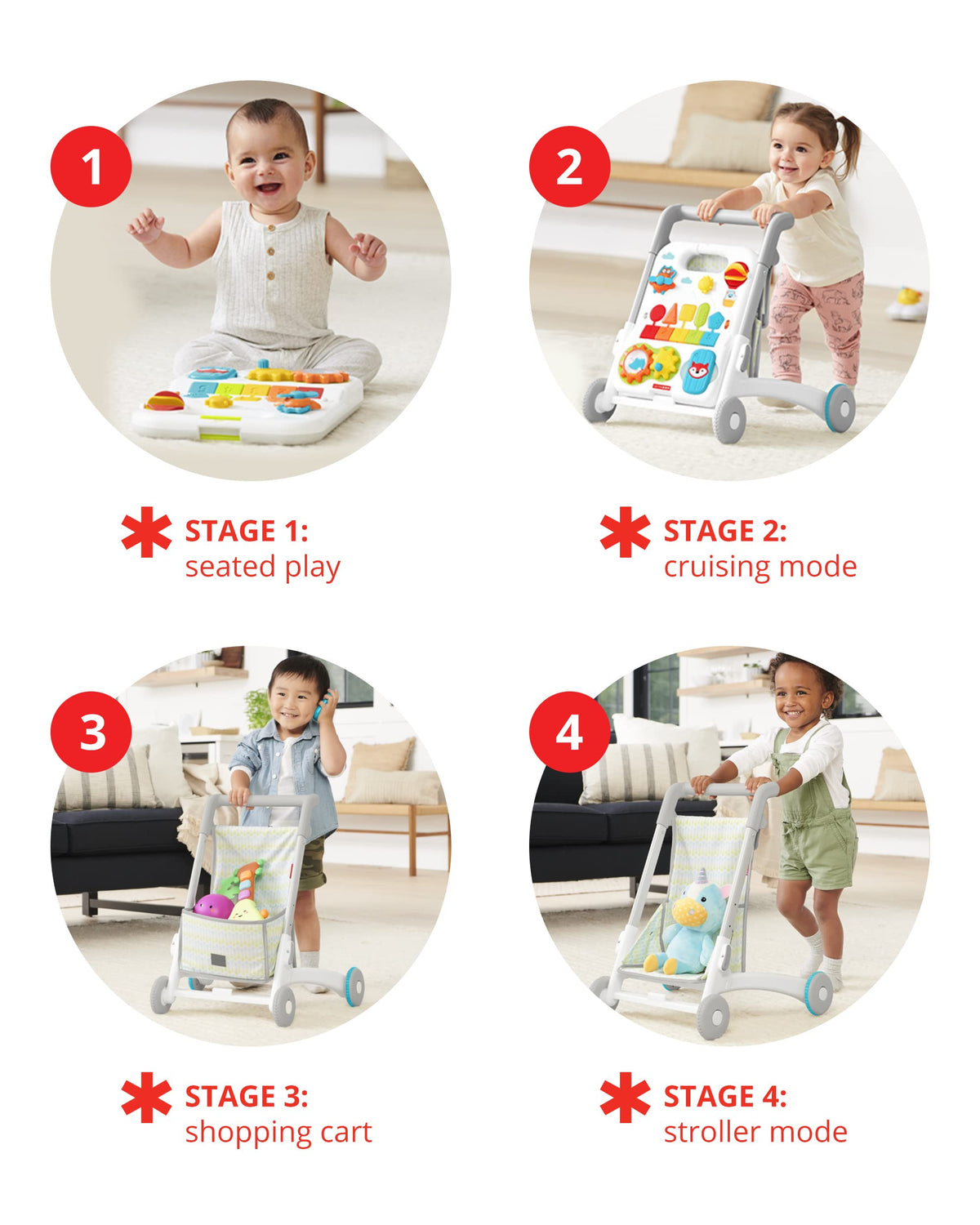 4-in-1 Walker & Crawl Toy F340